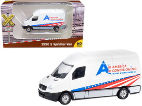 Classic Metal Works TC104  1990 Mercedes Benz Sprinter Van White "Air America Air Conditioning Heating & Refrigeration LLC" "TraxSide Collection" 1/87 (HO) Scale Diecast Model
