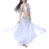 BellyLady Women's Belly Dance White Chiffon Ruffle Skirt With Side Split