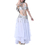 BellyLady Women's Belly Dance White Chiffon Ruffle Skirt With Side Split