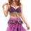 BellyLady Belly Dance Coins And Fringe Bra Top, Beaded Flower Shape
