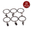 Aspire Decorative Drapery / Shower Curtain Rings With Clips, 35mm, 20 Pcs