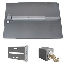 LockeyUSA Ps51S - Silver 24" Panic Shield Safety Kit W/ Pb1100 Panic Bar