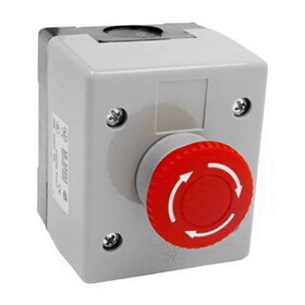 MMTC 1Mhl - Heavy Duty Exterior Mushroom Head Button Surface Mount Control W/Maintained Contact