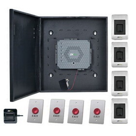 ZKTeco Atlas460 Door Kit - Four-Door Access Control Panel W/ Biometrics And Metal Cabinet