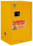 Durham 1016M-50 FM Approved, Flammable Storage Cabinet, 16 Gallon, 1 Door, Manual Close, 1 Shelf, Safety Yellow