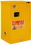 Durham 1016S-50 FM Approved, Flammable Storage Cabinet, 16 Gallon, 1 Door, Self Close, 1 Shelf, Safety Yellow