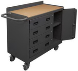 Durham 2211A-TH-LU-95 Mobile Bench Cabinets-TH 36 x 18 x 38-3/8