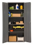 Durham 2500-4S-95 Industrial 16 Gauge Storage Cabinet, 24X36X84, 4 Shelves