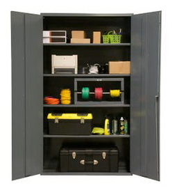 Durham 2502-4S-95 Industrial 16 Gauge Storage Cabinet, 24X48X72, 4 Shelves