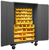 Durham 2502M-BLP-42-95 Mobile Cabinet with Hook-On Bins