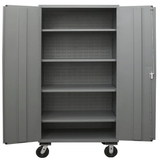 Durham 2502M-BLP-4S-95 Mobile Cabinet with 4 Shelves