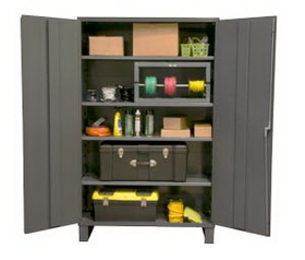 Durham 2505-4S-95 Industrial 16 Gauge Storage Cabinet, 24X48X78, 4 Shelves