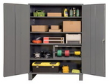 Durham 2506-4S-95 Industrial 16 Gauge Storage Cabinet, 24X60X84, 4 Shelves
