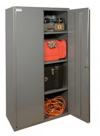 Durham 2601-3S-95 Industrial 16 Gauge Storage Cabinet, 18X36X60, 3 Shelves