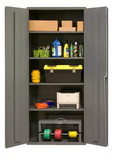 Durham 2603-4S-95 Industrial 16 Gauge Storage Cabinet, 18X36X84, 4 Shelves