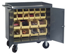 Durham 3100-BLP-20-95 14 Gauge Mobile Bench Cabinets 