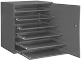 Durham 321B-95-DR Large Compartment Boxes, 6Lr Bearing Rack, W/Door