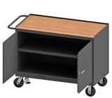 Durham 3412-TH-FL-95 Mobile Bench Cabinet with 6