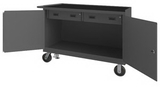 Durham 3414-RM-FL-95 Mobile Bench Cabinet with 6