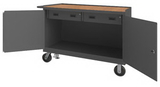 Durham 3414-TH-FL-95 Mobile Bench Cabinet with 6