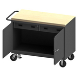 Durham 3415-MT-FL-95 Mobile Bench Cabinet with 6