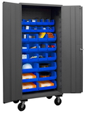Durham 3501M-BLP-30-5295 Mobile Cabinet with Hook-On Bins