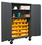 Durham 3502M-BLP-18-2S-95 Mobile Cabinet with Hook-On Bins and Shelves