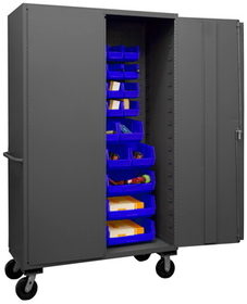 Durham 3502M-BLP-42-5295 Mobile Cabinet with Hook-On Bins