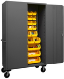 Durham 3502M-BLP-42-95 Mobile Cabinet with Hook-On Bins
