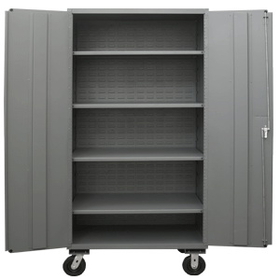 Durham 3502M-BLP-4S-95 Mobile Cabinet with 4 Shelves