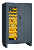 Durham 3703CXC-42B-95 Access Control Cabinets with Hook-On Bins - 48 x 24 x 78 - Yellow