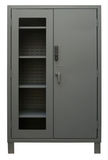Durham 3703CXC-BLP4S-95 Access Control Cabinets with Shelves - 48 x 24 x 78