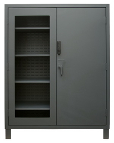 Durham 3704CXC-BLP4S-95 Access Control Cabinets with Shelves - 60 x 24 x 78