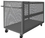 Durham 3STDG-EX3060-5PO-95 3 Sided Mesh Truck with 5" x 1-1/4" Polyolefin casters, (2) rigid and (2) swivel with side brakes, 1 shelf, tubular push handle and drop gate