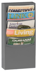 Durham 403-95 5 Pocket Durham Literature Rack (Gray)
