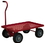 Durham 5WTP-2436-LU-10PN-17T 5th Wheel Truck with 10" x 3-1/2" Pneumatic wheels, (4) rigid, 1 perforated deck, 1-1/2" lips up and tubular push handle, red