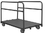 Durham APT2SH36485PU95 Platform Truck with 5" X 1-1/4" Polyurethane casters, (2) rigid and (2) swivel, lips down and 2 removable, tubular offset push handles, gray