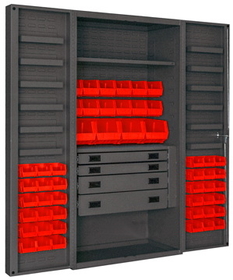 Durham DCBDLP524RDR-1795 36" Wide Cabinet with 52 Bins