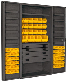 Durham DCBDLP584RDR-95 36" Wide Cabinet with 58 Bins