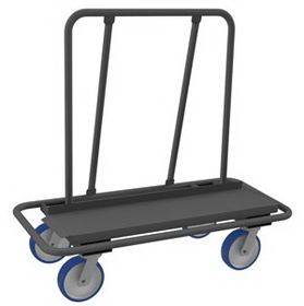 Durham DT-2448-8PU-95 Drywall Truck with (4) swivel 8" x 2" Polyurethane casters and 12" x 43-15/16" deck, gray
