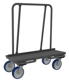 Durham DTR-2045-8PU-95 Drywall Truck with (4) swivel 8" x 2" Polyurethane casters and 12" x 43-15/16" deck, gray