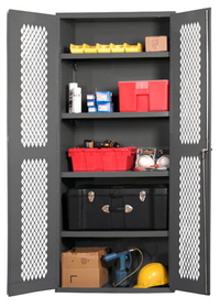 Durham EMDC-361884-95 Clearview Shelf Cabinets, 36X18X84, 4 Shelves