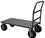 Durham EPT367210PN95 Platform Truck with 10" Pneumatic casters, (2) rigid and (2) swivel, lips down with removable, offset push handle, gray
