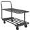 Durham EPTT244825PO95 Flat Bar Platform Truck with 5" x 1-1/4" Polyolefin casters, (2) swivel and (2) rigid with side brakes, 2 shelves, and a tubular handle, gray