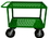 Durham GC-2448-2-10PN-83T Garden Cart with 10" x 3-1/2" Pneumatic casters, (2) rigid and (2) swivel, 2 perforated shelves, 1-1/2" lips up and tubular push handle, green
