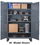 Durham HDC-247278-4S95 Extra Heavy Duty Cabinet, lockable, 1 fixed shelf and 4 adjustable shelves, recessed door style, gray