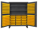 Durham HDC60-156-3S95 12 Gauge Cabinets with Hook-On Bins & Shelves, 24X60X78, 156 Bins