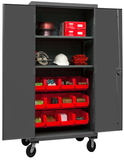 Durham HDCM36-12-2S1795 Mobile Cabinet with Hook-On Bins and Shelves