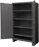 Durham HDCP244878-4S95 12 Gauge Extra Heavy Duty Shelf Cabinet with PegBoard Doors.