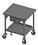 Durham HDWBMFL-3036-6PH-177-95 Heavy Duty Mobile Workbench with 6" x 2" Phenolic bolt-on casters, (2) rigid and (2) swivel, bottom shelf has back stop with drawer included and floor lock, gray